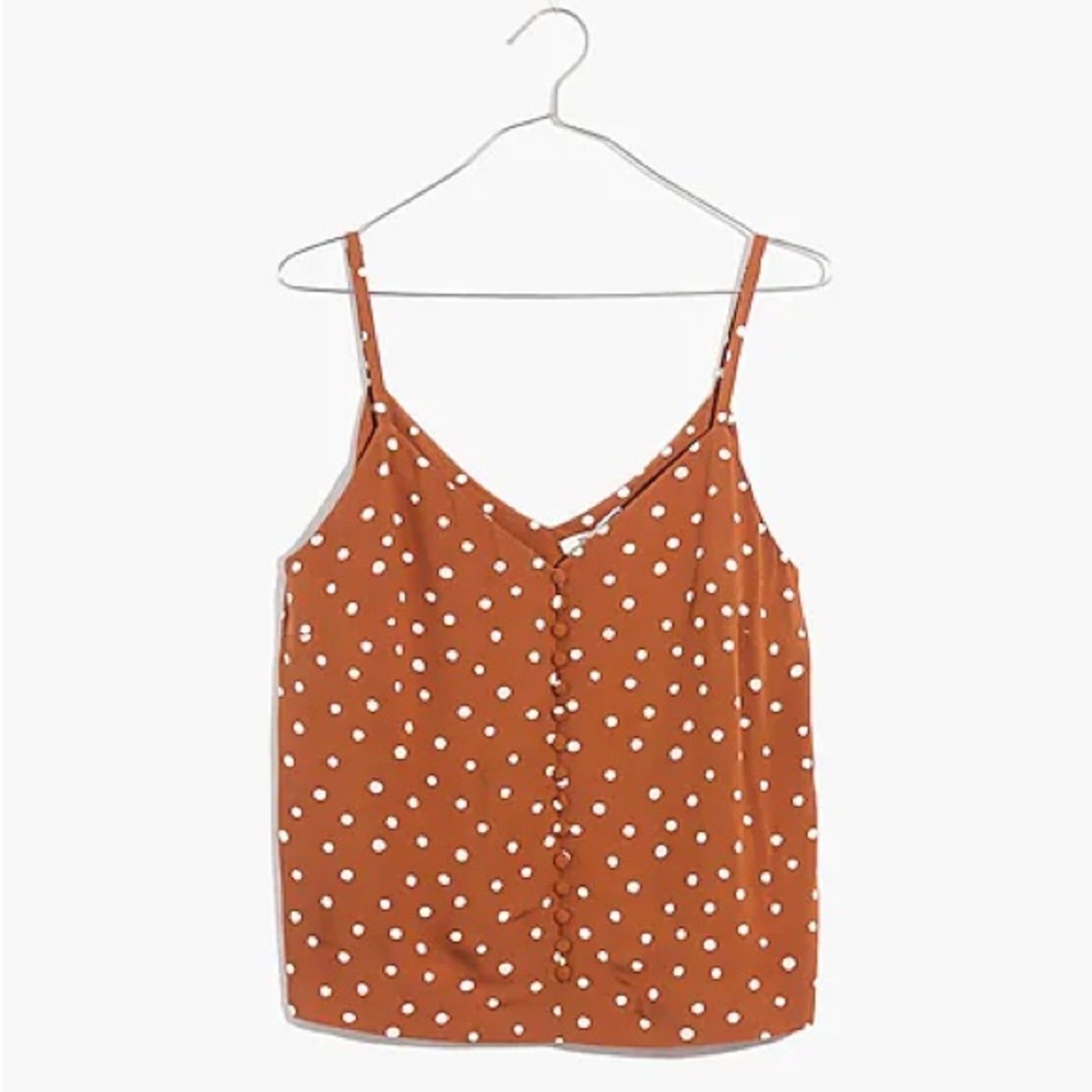 Madewell Button-Down Cami Top in Inkspot Dots — Size 0 - Picture 3 of 8